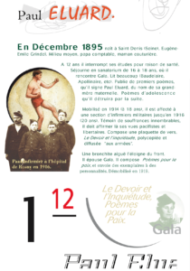 exposition itinérante sur Paul Eluard
exposition sur Eluard
Exposition sur le surréalisme
Exposition sur la littérature française