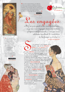 exposition itinérante sur la littérature 
exposition itinérante sur les femmes dans la littérature 