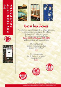 Exposition itinérante sur la littérature japonaise Exposition itinérante sur le Japon Exposition itinérante sur les auteurs japonais